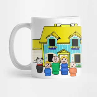 Blonde Family With Yellow House Mug